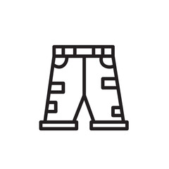 Denim Dress Fashion Outline Icon