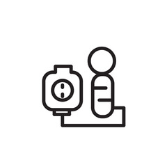 Diving Scuba Swimming Outline Icon