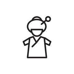Doll Japan Kimono Outline Icon