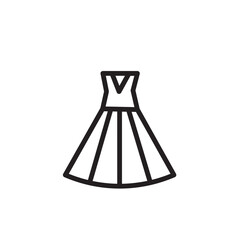 Dress Clothes Clothing Outline Icon
