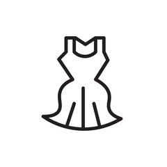 Dress Clothes Clothing Outline Icon