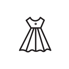 Dress Clothes Clothing Outline Icon