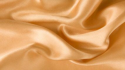 Obraz premium brown or gold silk fabric texture for background