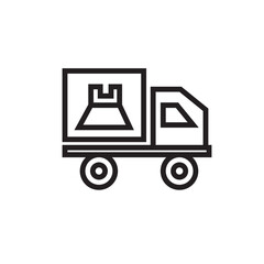 Clothing Truck Delivery Outline Icon