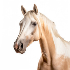 Obraz na płótnie Canvas A beautiful white horse