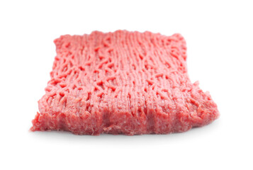 Raw fresh minced meat isolated on white
