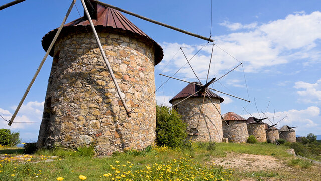 Stone windmills in Penacova
