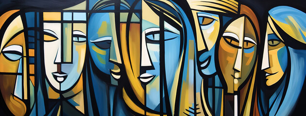 abstract women faces 