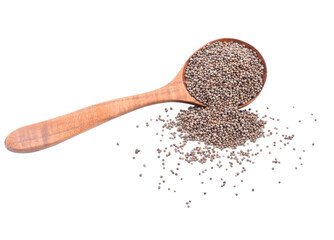 Pile of black sesame seeds isolated transparent png