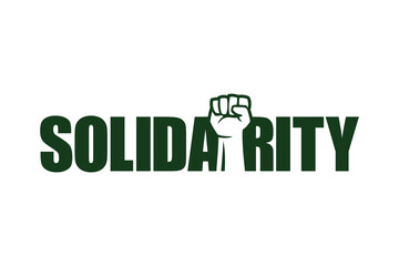 Typography of SOLIDARITY word concept. Very suitable in various business purposes, also for icon, symbol and many more.
