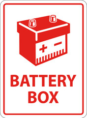 Symbol Battery Sign Battery Box On White Background