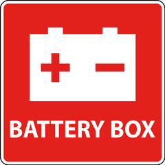 Obraz premium Symbol Battery Sign Battery Box On White Background