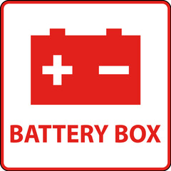 Fototapeta premium Symbol Battery Sign Battery Box On White Background