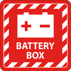 Symbol Battery Sign Battery Box On White Background