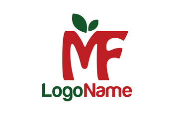 Letter MF and leaf concept. Very suitable for symbol, logo, company name, brand name, personal name, icon and many more.