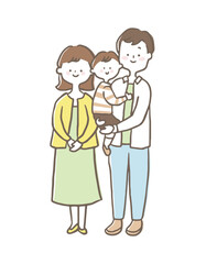 子供が1人いる若い家族