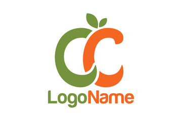 Letter CC and leaf concept. Very suitable for symbol, logo, company name, brand name, personal name, icon and many more.