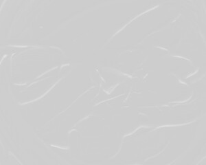 Crumpled Paper white texture on white background.