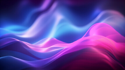 AI art gGradients light waves neon colors 　光の波