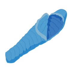 Sleeping bag on white background