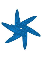 blue star isolated on white