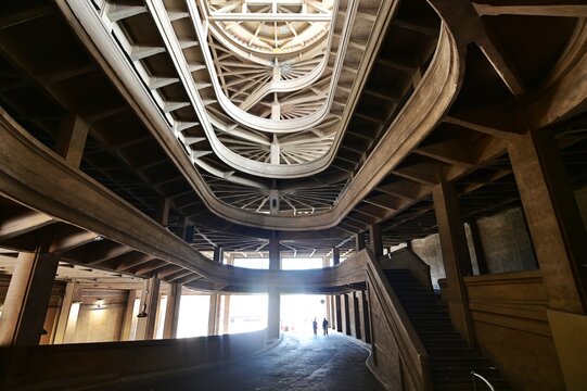 daring ancient helical ramp built for the ascent of cars built on the test track on the roof of the factory Lingotto Turin Italy May 22 2023
