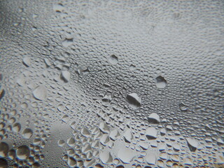 Water drops on the window close up texture