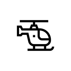 helicopter icon with black color
