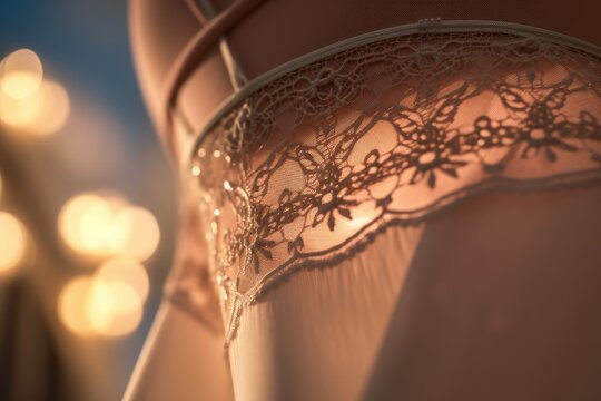 Lingerie in a close-up shot, macro shot  -  made with Generative AI tools
