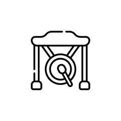 big gong icon with black color