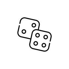 dice icon with black color