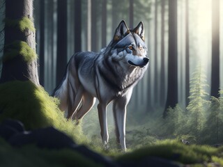 wolf in the forest