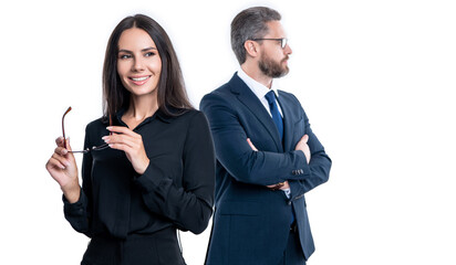 business partners isolated on white background with copy space. business partners