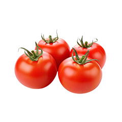 A group of tomatoes isolated on transparent background. Created with Generative AI Technology