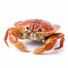 Single Crab Close Up Realistic Illustration