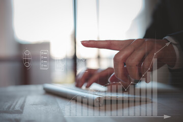 DevOps concept, software development, IT operations, agile programming, Concept with dev ops icon...