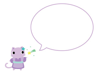 七夕のネコ　吹き出し付