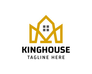 Monoline gold crown house logo