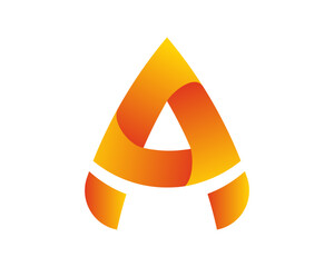 Letter A orange gradient logo design
