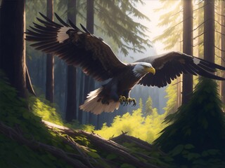 eagle in flight