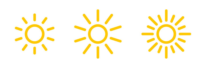 Sun icons set