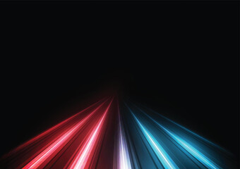 Modern abstract high-speed light motion effect on black background. vector illustration.