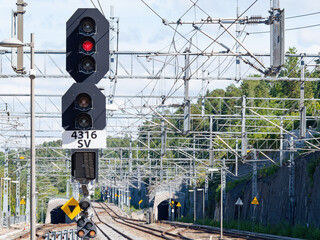 Railway signals and catenary