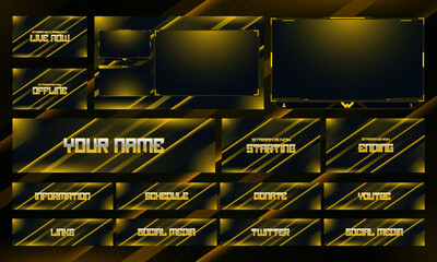 Twitch Overlay Live Stream template set © MDRAFIQUL