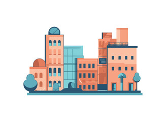 Modern city skyline, vector illustration design