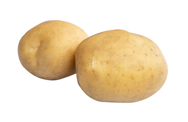 Raw Potato isolated transparent background.