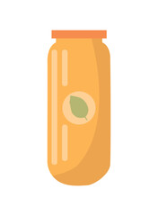 Fresh organic food in a jar illustration