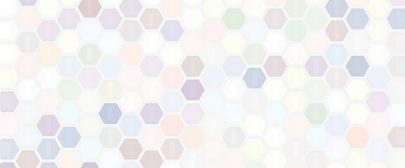 Hexagon abstract geometric shape background. Futuristic honeycomb mosaic pattern. Use for cover template, poster, banner web, flyer, print ad. Vector illustration