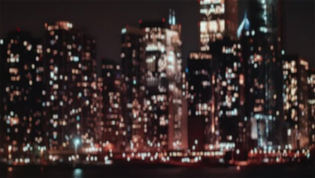 Chicago Bokeh Background.
Night view and blur
