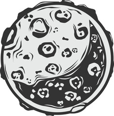 Illustration of the light moon vector design 